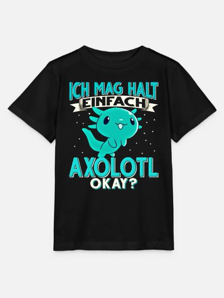 Axolotl - Stanley/Stella Kinder T-Shirt MINI CREATOR - Schwarz