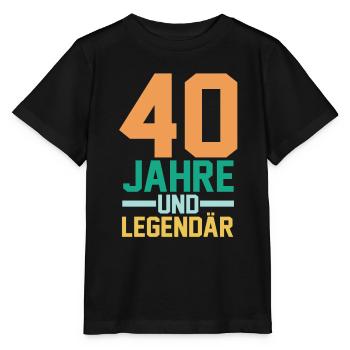 Vierzig 40 Jahre Vierzigster Geburtstag - Stanley/Stella Kinder T-Shirt MINI CREATOR  - Schwarz - Vorne - Mikhail (115cm)