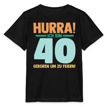 Vierzig 40 Jahre Vierzigster Geburtstag - Stanley/Stella Kinder T-Shirt MINI CREATOR  - Schwarz - Vorne - Mikhail (115cm)