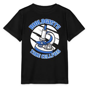 Biologiste Biologiste Microscope Biologiste moléculaire - T-shirt bio MINI CREATOR Stanley/Stella Enfant - noir - Devant - Mikhail (115cm)