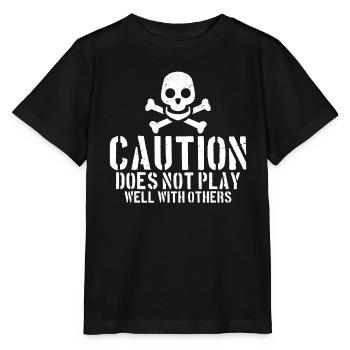 Caution Does Not Play Well With Others 44 - Stanley/Stella Kinder T-Shirt MINI CREATOR  - Schwarz - Vorne - Mikhail (115cm)