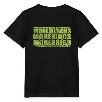 Plus de Noirs Plus de chiens Plus d’Irlandais - T-shirt bio MINI CREATOR Stanley/Stella Enfant - noir - Devant - Mikhail (115cm)