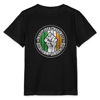 Plus de Noirs Plus de chiens Plus d’Irlandais - T-shirt bio MINI CREATOR Stanley/Stella Enfant - noir - Devant - Mikhail (115cm)