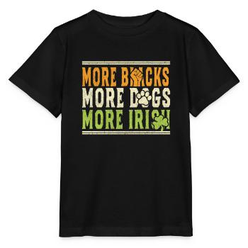 Plus de Noirs Plus de chiens Plus d’Irlandais - T-shirt bio MINI CREATOR Stanley/Stella Enfant - noir - Devant - Mikhail (115cm)
