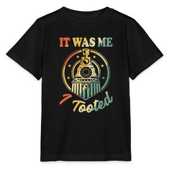 Vintage Train Lover Steam Locomotive Railway Life - Stanley/Stella MINI CREATOR Kids’ T-Shirt - black - Front - Mikhail (115cm)