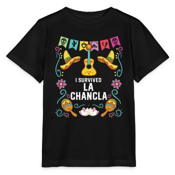 I Survived La Chancla Mexican Slippers Sandals - Stanley/Stella Kinder T-Shirt MINI CREATOR  - Schwarz - Vorne - Mikhail (115cm)