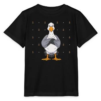 Unfreundliche Möwe Norden See - Stanley/Stella Kinder T-Shirt MINI CREATOR  - Schwarz - Vorne - Mikhail (115cm)