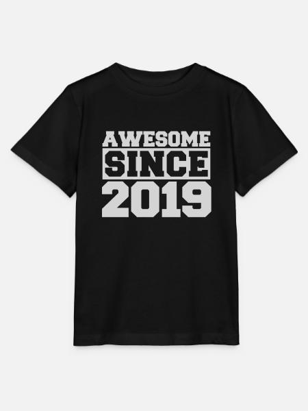 Awesome since 2019 - Stanley/Stella Kinder T-Shirt MINI CREATOR  - Schwarz