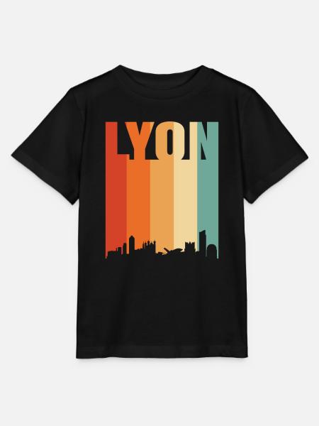 Lyon Frankreich Skyline - Stanley/Stella Kinder T-Shirt MINI CREATOR  - Schwarz
