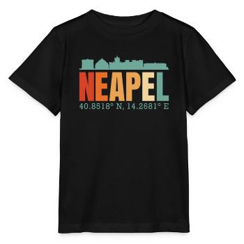 Neapel Italien Skyline - Stanley/Stella Kinder T-Shirt MINI CREATOR  - Schwarz - Vorne - Mikhail (115cm)