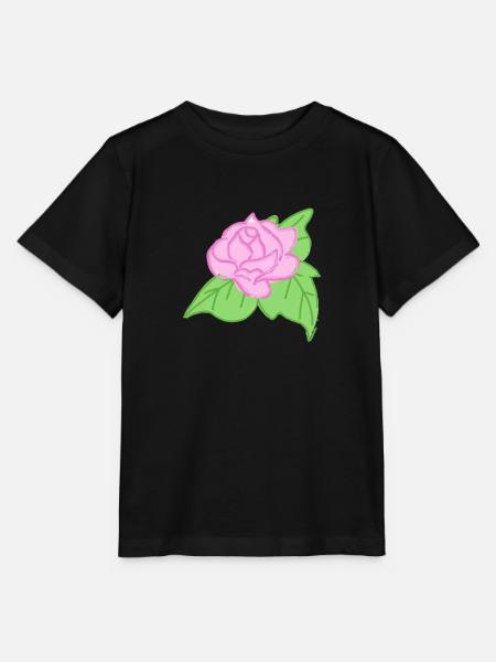 Rose Rote Rose Handgezeichnet - Stanley/Stella Kinder T-Shirt MINI CREATOR - Schwarz