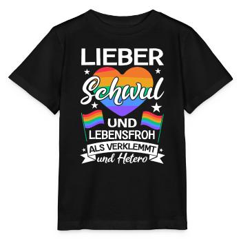 LGBTQ Lieber Schwul und Lebensfroh Gay Pride Month - Stanley/Stella Kinder T-Shirt MINI CREATOR  - Schwarz - Vorne - Mikhail (115cm)