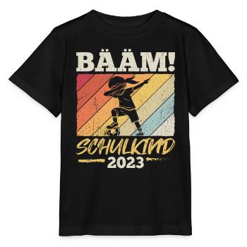 BÄÄM SCHULKIND 2023- Schulkind Schulanfang Grundsc - Stanley/Stella Kinder T-Shirt MINI CREATOR  - Schwarz - Vorne - Mikhail (115cm)