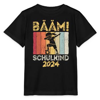 BÄÄM SCHULKIND 2024- Schulkind Geschenk für Einsch - Stanley/Stella Kinder T-Shirt MINI CREATOR  - Schwarz - Vorne - Mikhail (115cm)