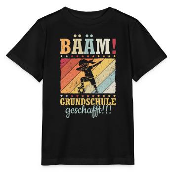 BÄÄM Grundschule Geschafft - Abschluss Geschenk Sc - Stanley/Stella Kinder T-Shirt MINI CREATOR  - Schwarz - Vorne - Mikhail (115cm)
