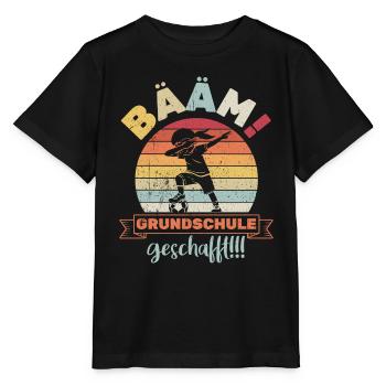 BÄÄM Grundschule Geschafft - Abschluss Geschenk Sc - Stanley/Stella Kinder T-Shirt MINI CREATOR  - Schwarz - Vorne - Mikhail (115cm)