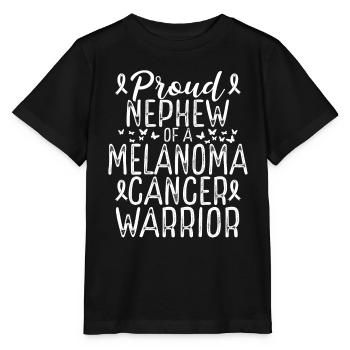 Melanoma Cancer Awareness Movement Nephew Ribbon - Stanley/Stella Kinder T-Shirt MINI CREATOR  - Schwarz - Vorne - Mikhail (115cm)