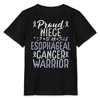 Esophageal Cancer Awareness Movement Niece Ribbon - Stanley/Stella Kinder T-Shirt MINI CREATOR  - Schwarz - Vorne - Mikhail (115cm)