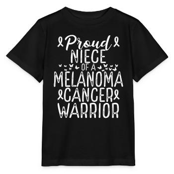Melanoma Cancer Awareness Movement Niece Ribbon - Stanley/Stella Kinder T-Shirt MINI CREATOR  - Schwarz - Vorne - Mikhail (115cm)