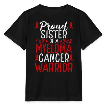 Myeloma Cancer Awareness Movement Sister Ribbon - Stanley/Stella Kinder T-Shirt MINI CREATOR  - Schwarz - Vorne - Mikhail (115cm)