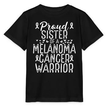 Melanoma Cancer Awareness Movement Sister Ribbon - Stanley/Stella Kinder T-Shirt MINI CREATOR  - Schwarz - Vorne - Mikhail (115cm)