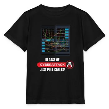 En cas de cyberattaque Informaticien - T-shirt bio MINI CREATOR Stanley/Stella Enfant - noir - Devant - Mikhail (115cm)
