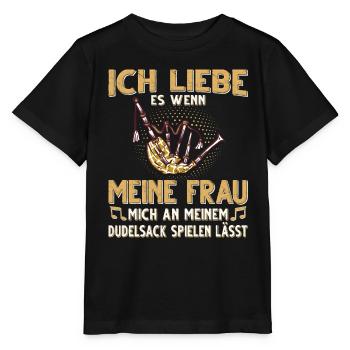 Dudelsack Musikverein Sackpfeifer Musiker - Stanley/Stella Kinder T-Shirt MINI CREATOR  - Schwarz - Vorne - Mikhail (115cm)