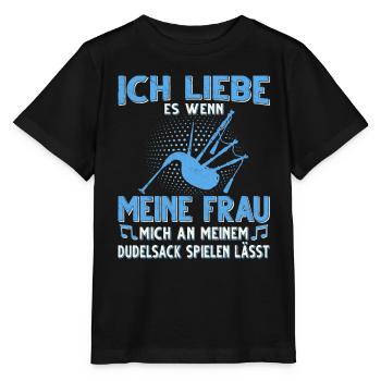 Dudelsack Musikverein Sackpfeifer Musiker - Stanley/Stella Kinder T-Shirt MINI CREATOR  - Schwarz - Vorne - Mikhail (115cm)