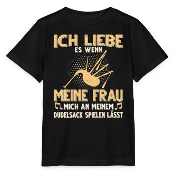 Dudelsack Musikverein Sackpfeifer Musiker - Stanley/Stella Kinder T-Shirt MINI CREATOR  - Schwarz - Vorne - Mikhail (115cm)
