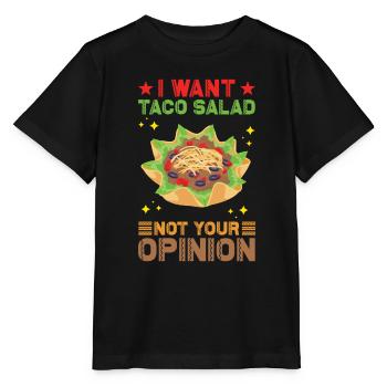 Taco Salad - Stanley/Stella MINI CREATOR Kids’ T-Shirt - black - Front - Mikhail (115cm)