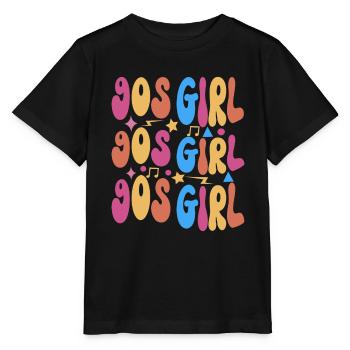 90s 90s 90s Party - Stanley/Stella MINI CREATOR Kids’ T-Shirt - black - Front - Mikhail (115cm)