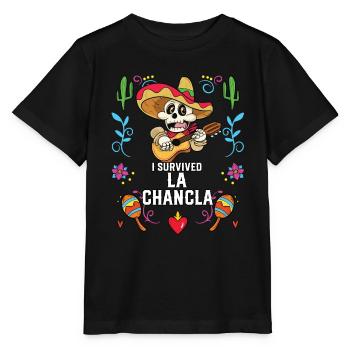 I Survived La Chancla Mexican Slippers Sandals - Stanley/Stella Kinder T-Shirt MINI CREATOR  - Schwarz - Vorne - Mikhail (115cm)