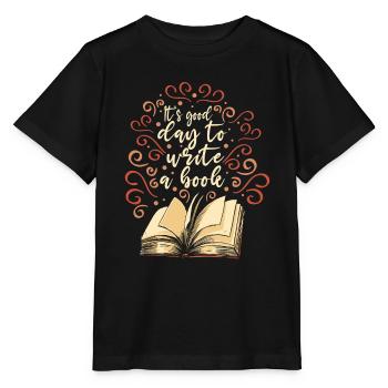 Écrire un livre Auteur Romancier - T-shirt bio MINI CREATOR Stanley/Stella Enfant - noir - Devant - Mikhail (115cm)