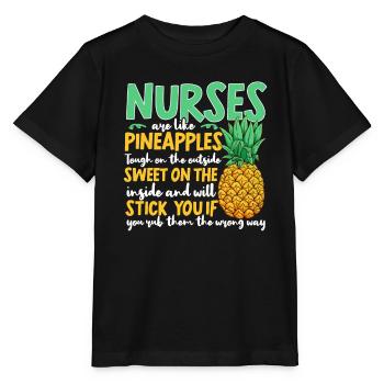 Krankenschwestern sind wie Ananas Krankenschwester - Stanley/Stella Kinder T-Shirt MINI CREATOR  - Schwarz - Vorne - Mikhail (115cm)
