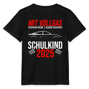 Mit Vollgas in die 1. Klasse, Schulkind 2025 - - Stanley/Stella Kinder T-Shirt MINI CREATOR  - Schwarz - Vorne - Mikhail (115cm)