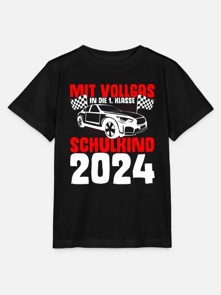 Mit Vollgas in die 1. Klasse, Schulkind 2024 - - Stanley/Stella Kinder T-Shirt MINI CREATOR - Schwarz