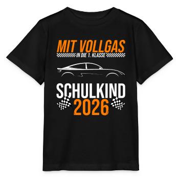 Mit Vollgas in die 1. Klasse, Schulkind 2026 - - Stanley/Stella Kinder T-Shirt MINI CREATOR  - Schwarz - Vorne - Mikhail (115cm)