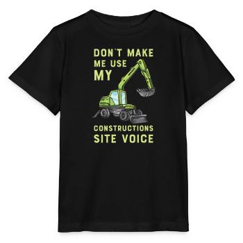 Opérateur de machine de chantier Pelle de chantier - T-shirt bio MINI CREATOR Stanley/Stella Enfant - noir - Devant - Mikhail (115cm)
