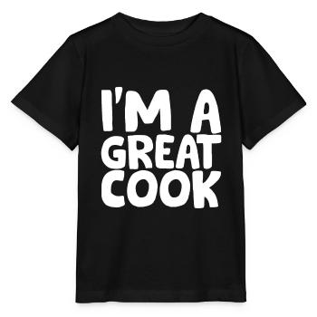 I'm A Great Cook - Stanley/Stella Kinder T-Shirt MINI CREATOR  - Schwarz - Vorne - Mikhail (115cm)
