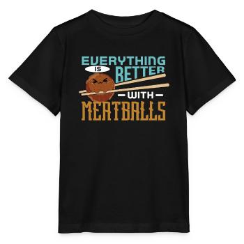 Boulettes de viande Boulettes de viande Cadeau - T-shirt bio MINI CREATOR Stanley/Stella Enfant - noir - Devant - Mikhail (115cm)