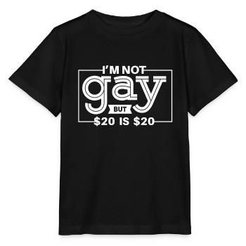 Kiss me I'm gay gay saying - Stanley/Stella MINI CREATOR Kids’ T-Shirt - black - Front - Mikhail (115cm)