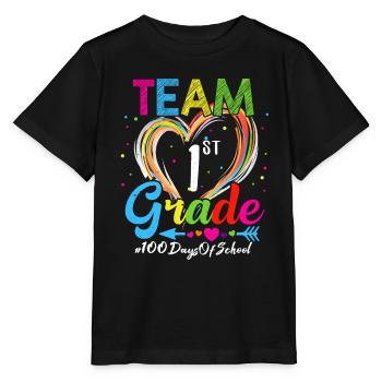 Équipe de 100e jour Équipe de 1re année 100 jours d’école - T-shirt bio MINI CREATOR Stanley/Stella Enfant - noir - Devant - Mikhail (115cm)