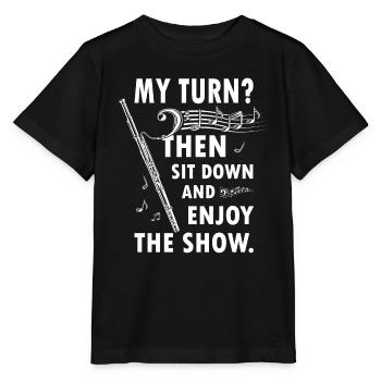 Holzblasinstrument Musik Bassoonist - Stanley/Stella Kinder T-Shirt MINI CREATOR  - Schwarz - Vorne - Mikhail (115cm)