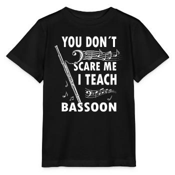 Holzblasinstrument Musik Bassoonist - Stanley/Stella Kinder T-Shirt MINI CREATOR  - Schwarz - Vorne - Mikhail (115cm)