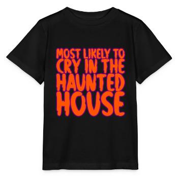 Les plus susceptibles de pleurer dans la maison hantée - T-shirt bio MINI CREATOR Stanley/Stella Enfant - noir - Devant - Mikhail (115cm)