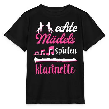 Klarinette Blasmusik Musikverein Orchester Jazz - Stanley/Stella Kinder T-Shirt MINI CREATOR  - Schwarz - Vorne - Mikhail (115cm)