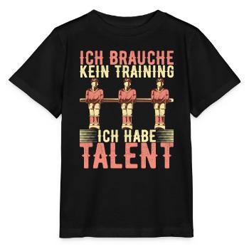 Tischfussball Tischkicker - Stanley/Stella Kinder T-Shirt MINI CREATOR  - Schwarz - Vorne - Mikhail (115cm)
