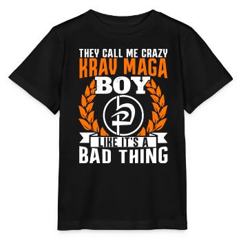 Krav Maga Apparel Israélien Self - T-shirt bio MINI CREATOR Stanley/Stella Enfant - noir - Devant - Mikhail (115cm)