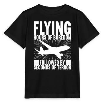 Pilot Airplane - Stanley/Stella MINI CREATOR Kids’ T-Shirt - black - Front - Mikhail (115cm)