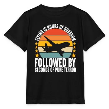 Pilot Airplane - Stanley/Stella MINI CREATOR Kids’ T-Shirt - black - Front - Mikhail (115cm)